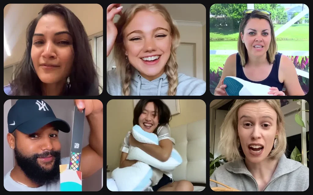 Real Freedom creators filming products at home for Freedom Club brands