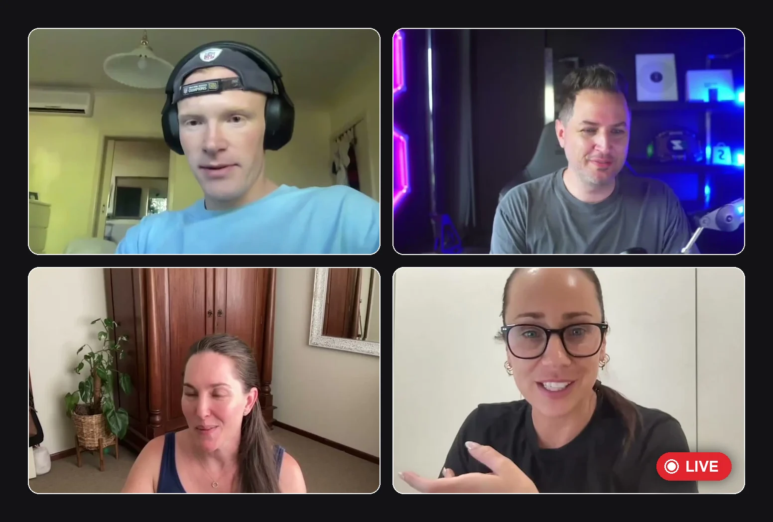 A live group coaching call