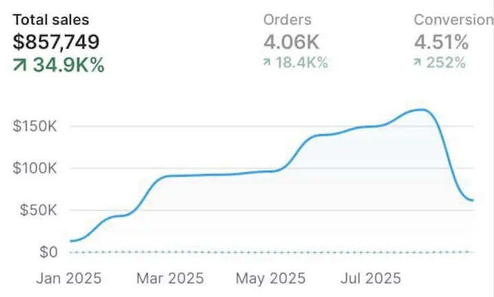 $250,000 profit in 9 months
